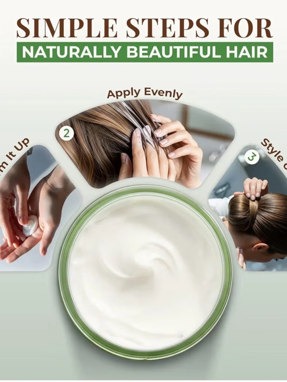 Spanish Garden Beef Tallow Hair Cream – Organic Moisturizing & Styling Balm‎ 8oz